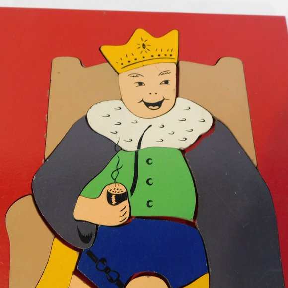 Vintage THE KING Judy Toys 17 Piece Wooden Childrens Puzzle - Picture 2 of 6